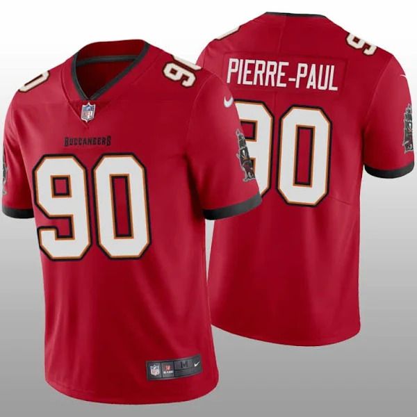 Men Tampa Bay Buccaneers #90 Jason Pierre-Paul Nike Red Vapor Limited NFL Jersey